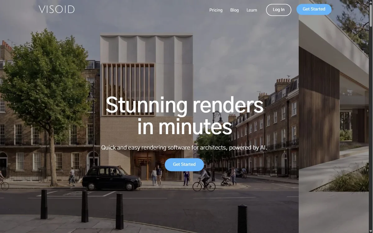 Visoid landing page screenshot